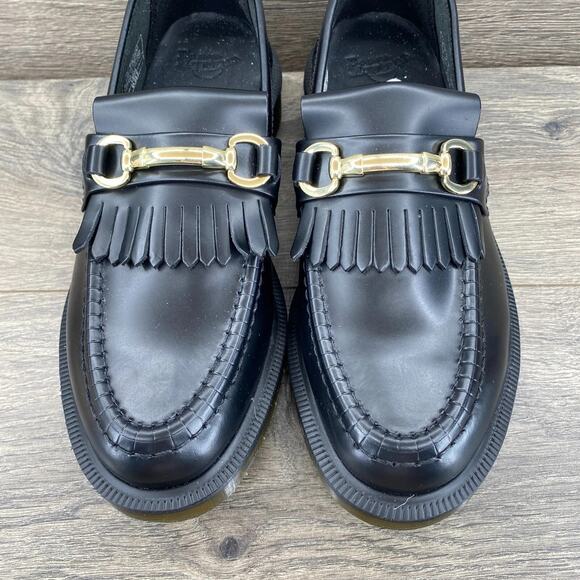 Dr. Marten's Adrian Polished Smooth Leather Loafers Unisex Mens 7 Ladies 8 Black - Picture 8 of 11